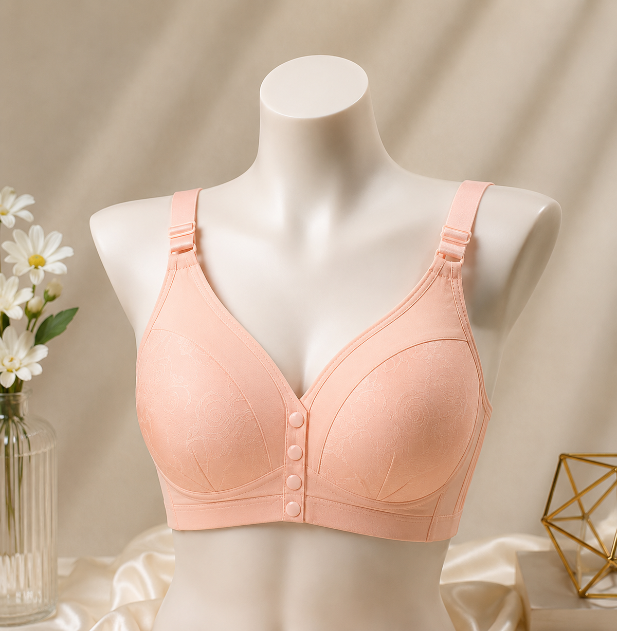 Wirefree Daily Support Bra - Light Pink