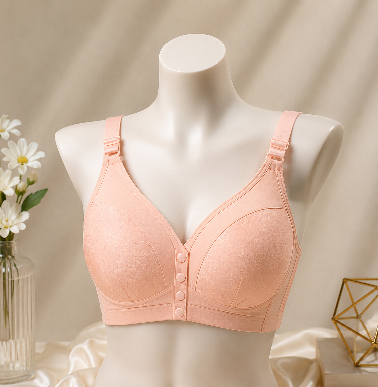 Wirefree Daily Support Bra - Light Pink